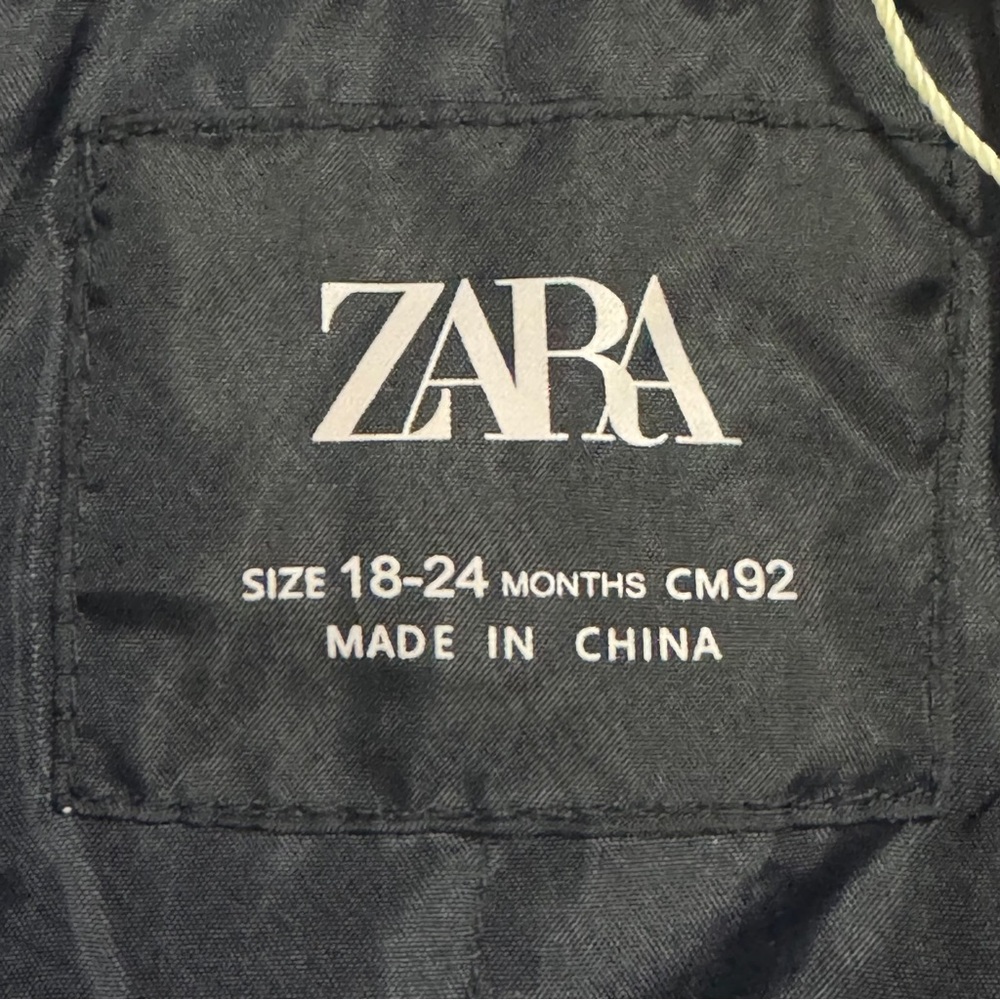 Zara Baby Girl Black and Cream Long Sleeve Jacket - Picture 12 of 12